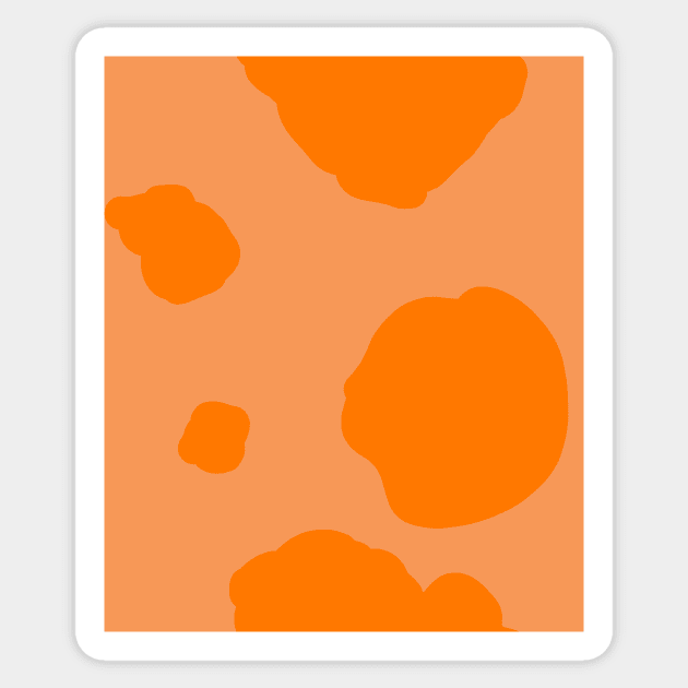 Cow Spots in Orange Sticker by MacSquiddles